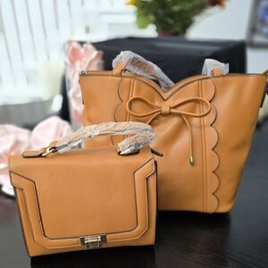 Elegant Tan Women's Bag Set